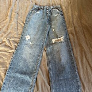 Cello distressed high rise jeans